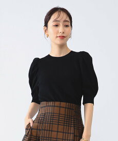 Demi-Luxe BEAMS Demi-Luxe BEAMS / パフスリーブ プルオーバー デミルクス ビームス トップス ニット ブラック ホワイト イエロー【送料無料】