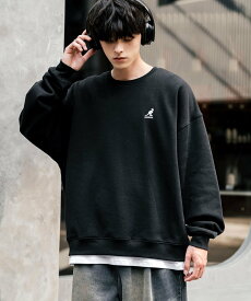 KANGOL 【KANGOL】別注コラボ ロゴ刺繍スウェット ロッキーモンロー トップス スウェット・トレーナー グレー ピンク ベージュ ネイビー ホワイト ブラック レッド ブラウン グリーン ブルー【送料無料】