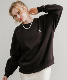 KANGOL 【KANGOL】別注コラボ ロゴ刺繍スウェット ロッキーモンロー トップス スウェット・トレーナー グレー ピンク ベージュ ネイビー ホワイト ブラック レッド ブラウン グリーン ブルー【送料無料】