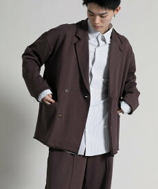 【SALE／80%OFF】aimoha MENS 【aimoha neo】Oversized Double-breasted Blazer アイモハ ジャケット・アウター テーラードジャケット・ブレザー グレー ブラウン