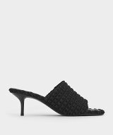 【SALE／30%OFF】CHARLES & KEITH Loren ローレン テキスチャーキトゥンヒールミュール チャールズアンド…
