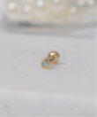 Peony/(W)【Peony/ピオニー】/ステンレスポスト 片耳用 アクアドロップピアス