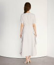 《プラスサイズ》"華やぎ"主役フリルワンピース《M Maglie le cassetto*吉田理紗》《UVカット・吸水速乾》