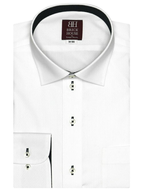 Tokyo Shirts M 形態安定ノーアイロン 長袖シャツ ド 白 斜めストライプ織柄 袖の長い 大きいサイズ Rakuten Fashion 楽天ファッション 旧楽天ブランドアベニュー Ch9138