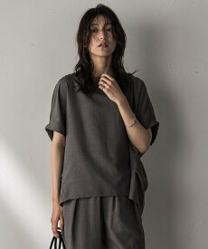 MAYSON GREY 【新色追加】タンブラーブッチャードルマンブラウス≪手洗い可能 / セットアップ対応≫ メイソングレイ トップス シャツ・ブラウス ブラック ブルー グレー【送料無料】