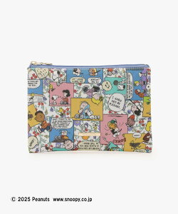 Afternoon Tea LIVING フラットポーチ/リバティプリント/PEANUTS アフタヌーンティー・リビング 財布・ポーチ・ケース ポーチ ブルー