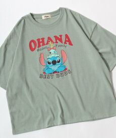 【SALE／3%OFF】Disney Disney ディズニー ワイドシルエット キャラクター Tシャツ 半袖 プリントT レディース サロンハミュー トップス カットソー・Tシャツ イエロー ブラック ブルー ネイビー レッド ベージュ ホワイト グレー オレンジ グリーン パープル ピンク