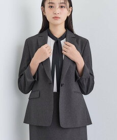 INDIVI 【洗える/通勤/スーツ】メランジストレッチ テーラージャケット インディヴィ スーツ・フォーマル セットアップスーツ ネイビー グレー【送料無料】