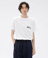 MHL. PRINTED COTTON JERSEY TOP マーガレット・ハウエル トップス その他のトップス ホワイト ブラック…