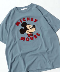 【SALE／3%OFF】Disney Disney ディズニー Tシャツ レディース 半袖 ビッグシルエット キャラクター サガラ刺繍 ティーシャツ サロンハミュー トップス カットソー・Tシャツ グレー オレンジ ブラック ベージュ ブルー ホワイト グリーン イエロー パープル ピンク ネイビー