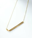 【SV925】ダブルバーダイヤモンドネックレス/ペア ゴールド