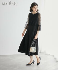 ROPE' PICNIC 【Mon E'toile/モンエトワール】結婚式にも/レースセットDRESS ロペピクニック ワンピース・ドレス ドレス ブラック ブルー【送料無料】