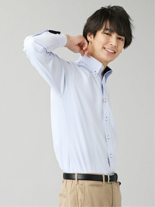 Brick House By Tokyo Shirts M 形態安定ノーアイロン 長袖シャツ ボタンダウン サックス ストライプ織柄 標 Rakuten Fashion 楽天ファッション 旧楽天ブランドアベニュー Ch9141