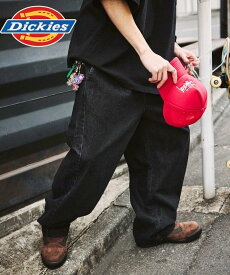 Dickies Dickies×FREAK'S STORE / ディッキーズ 別注 ワイドシルエット バレルレッグ ワークパンツ 【限定展開】 25AW フリークスストア パンツ ジーンズ・デニムパンツ ブラック ベージュ【送料無料】