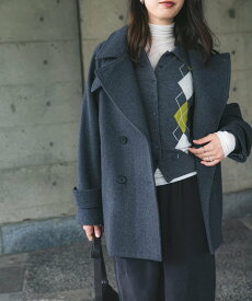 URBAN RESEARCH スーパー100メルトンPコート アーバンリサーチ ジャケット・アウター ピーコート ホワイト グレー ネイビー【送料無料】