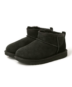���ǂ� �r�[���X UGG(R) / �L�b�Y CLASSIC ULTRA MINI (19.5~21cm) 25AW �M�t�g �v���[���g �h�� �u�[�c �R�h�� �r�[���X �V���[�Y�E�C �X�j�[�J�[ �u���E�� �u���b�N�y���������z