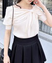 【SALE／6%OFF】INGNI オフショルリボン半袖ニット イング トップス ニット ホワイト ピンク ブラック ブルー
