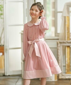 【SALE／30%OFF】組曲 KIDS 【150-160cm】チュールフレア ドレス クミキョク ワンピース・ドレス ドレス ネイビー ピンク【送料無料】