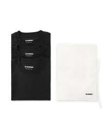 JIL SANDER 3パックTシャツショートスリーブセット ジル サンダー トップス カットソー・Tシャツ ホワイト ネイビー ブラック【送料無料】