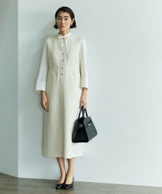 【SALE／40%OFF】Ballsey スラブコットンツイード Vクルージャンパースカート トゥモローランド ワンピース・ドレス ジャンパースカート ホワイト【送料無料】