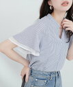【SALE／30%OFF】natural couture 袖口シアーパール釦スキッパーブラウス ナチュラルクチュール トップス シャツ・ブラウス ピンク ホワイト グリーン