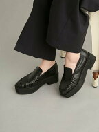 【SALE／50%OFF】Mila Owen モカシンローファー ミラオーウェン シューズ・靴 ブーツ ブラック【送料無料】