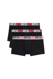 DIESEL メンズ ボクサーパンツ 3枚パック ディーゼル インナー・ルームウェア ボクサーパンツ・トランクス ブラック レッド【送料無料】