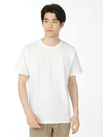 【SALE／33%OFF】TAKA-Q ランダムボーダー クルーネック半袖Tシャツ タカキュー トップス カットソー・Tシャツ ブルー ネイビー