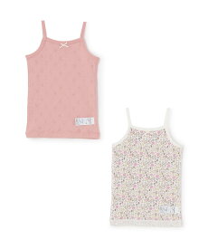 petit main 【弱酸性】女児キャミ肌着2P ナルミヤオンライン インナー・ルームウェア その他のインナー・ルームウェア ピンク