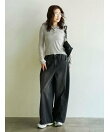 ウエストゴムサイドタックデニムパンツ