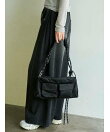 ウエストゴムサイドタックデニムパンツ