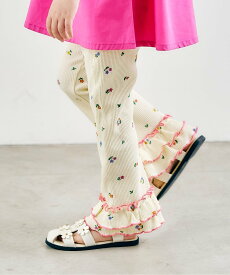 apres les cours WEB限定 ワッフルフリルレギンス 10分丈 エフオーオンラインストア 靴下・レッグウェア レギンス・スパッツ ブラック ブルー ホワイト イエロー グリーン オレンジ ブラウン