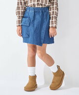 【SALE／19%OFF】ever closet デニム キュロット 半ズボン ズボン 短パン インナー付き 女の子 子供 子供…