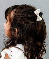 Rora Rora プチドット バンスクリップ ローラ ヘアアクセサリー ヘアゴム ブラック ホワイト