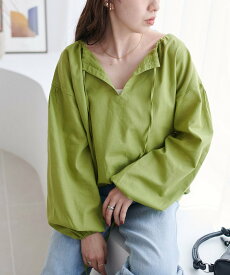 【SALE／60%OFF】Discoat 【WEB限定】リネンタッチスキッパーブラウス ディスコート トップス シャツ・ブラウス ベージュ グリーン オレンジ ブラック ブルー グレー