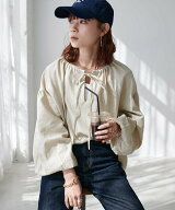 【SALE／60%OFF】Discoat 【WEB限定】リネンタッチスキッパーブラウス ディスコート トップス シャツ・ブ…
