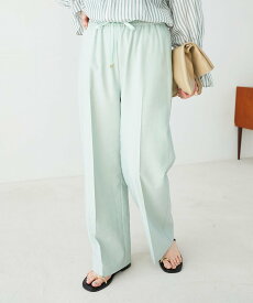 【SALE／42%OFF】le.coeur blanc 《名品★履きやすさ抜群!》アサレチックイージーワイドパンツ ルクールブラン パンツ その他のパンツ ネイビー ベージュ ブルー グレー グリーン【送料無料】