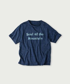 45R Soul of the Mountainプリントの90845星半袖Tシャツ(インディゴ) フォーティファイブアール トップス カットソー・Tシャツ ブルー【送料無料】
