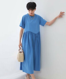 【SALE／40%OFF】OPAQUE.CLIP アシメドッキングフレアワンピース【洗濯機洗い可】 オペークドットクリップ ワンピース・ドレス その他のワンピース・ドレス ブルー ブラウン ブラック【送料無料】