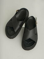 【SALE／30%OFF】Mila Owen プラットフォームクロスサンダル ミラオーウェン シューズ・靴 サンダル ブラ…