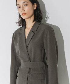 【SALE／35%OFF】apart by lowrys 【セットアップ対応】リネンライクジャケット アパートバイローリーズ ジャケット・アウター テーラードジャケット・ブレザー グレー ブラック ベージュ【送料無料】