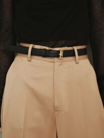 anuans スクエアバックルベルト アニュアンス ファッション雑貨 ベルト ブラック【送料無料】