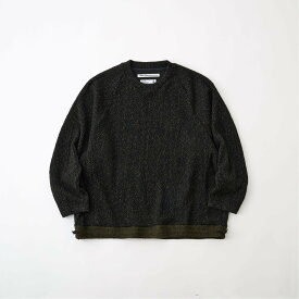 【SALE／40%OFF】White Mountaineering White Mountaineering/(M)MELANGE WIDE RAGLAN PULLOVER ホワイトマウンテニアリング トップス ニット オレンジ ブラック グレー【送料無料】