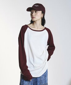 ROSE BUD COLOR BLOCK RAGLAN TEE ローズバッド トップス カットソー・Tシャツ ホワイト【送料無料】