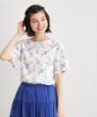 【UVカット/接触冷感】ポリー柄 コットンジャージーTシャツ