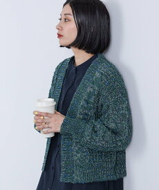 BEAMS HEART WOMEN BEAMS HEART / カラーネップ カーディガン ビームス ハート トップス カーディガン グリーン ホワイト グレー ブルー ネイビー【送料無料】