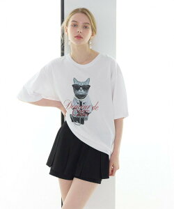 ROYAL PARTY Petite Lady Cat BIG T ���C�����p�[�e�B�[ �g�b�v�X �J�b�g�\�[�ET�V���c �z���C�g�y���������z