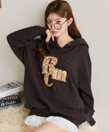 【SALE／10%OFF】one after another NICE CLAUP ビジューロゴビッグパーカー ワンアフターアナザー ナイ…