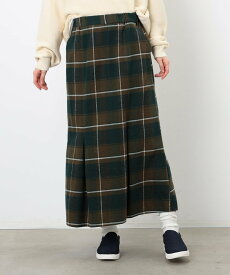 【SALE／50%OFF】ONIGIRI チェック柄 マーメイド風スカート コムサイズム スカート ロング・マキシスカート ネイビー グリーン