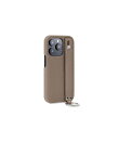 (iPhone 14 Pro) ハンドル付き バックカバーケース シュリンクレザー